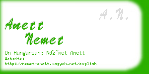 anett nemet business card